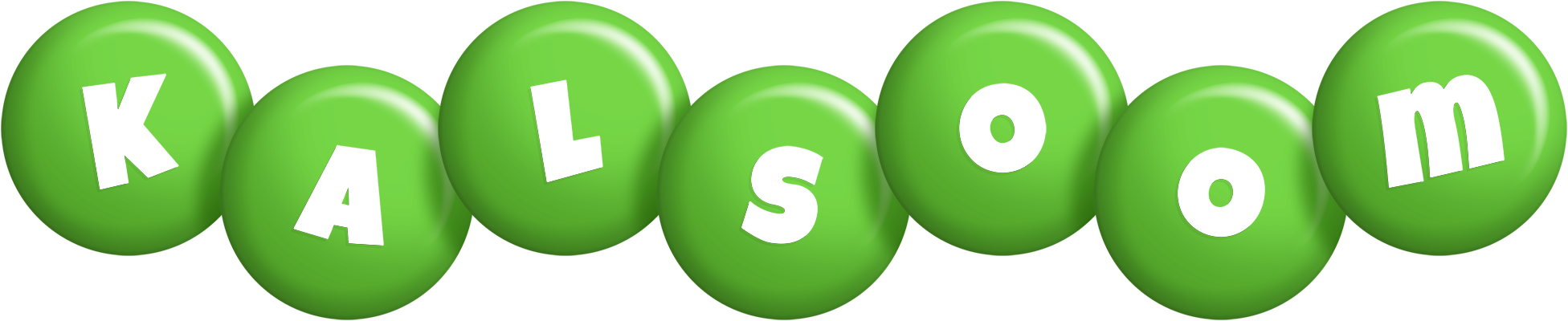 Kalsoom candy-green logo