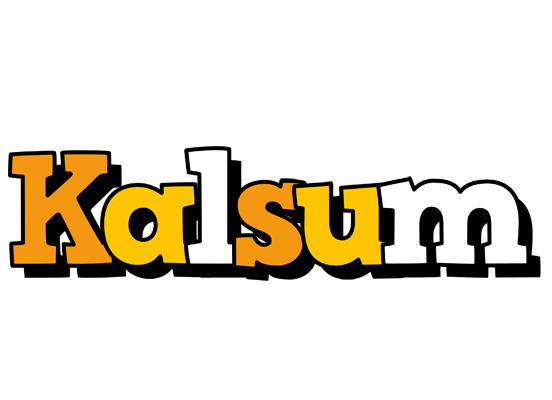 Kalsum cartoon logo