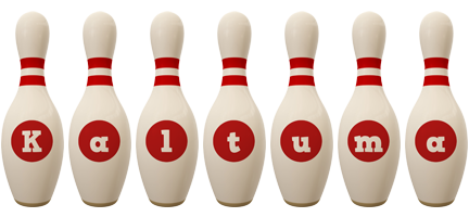 Kaltuma bowling-pin logo