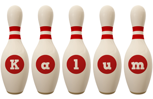 Kalum bowling-pin logo