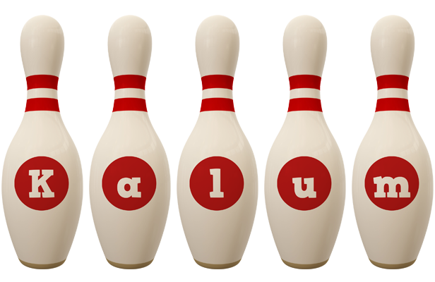 Kalum bowling-pin logo