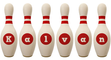 Kalvan bowling-pin logo