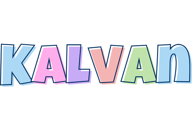 Kalvan pastel logo