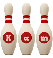 Kam bowling-pin logo