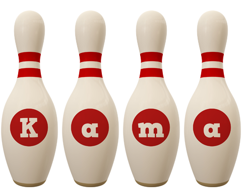 Kama bowling-pin logo