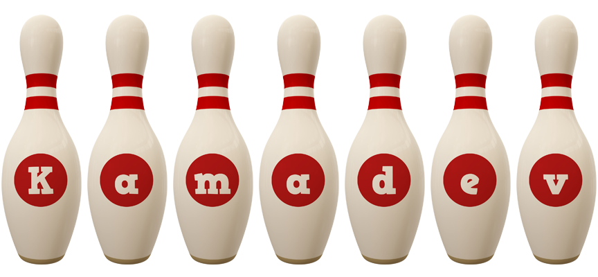 Kamadev bowling-pin logo