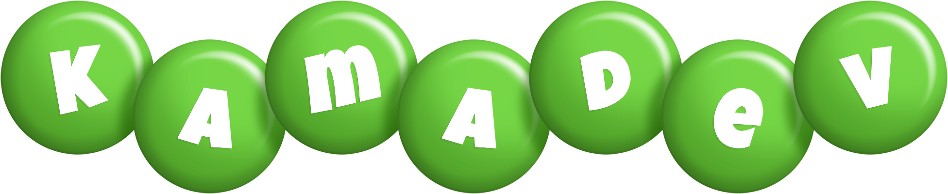 Kamadev candy-green logo