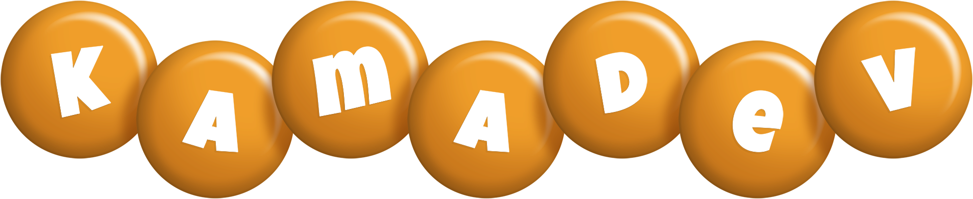 Kamadev candy-orange logo