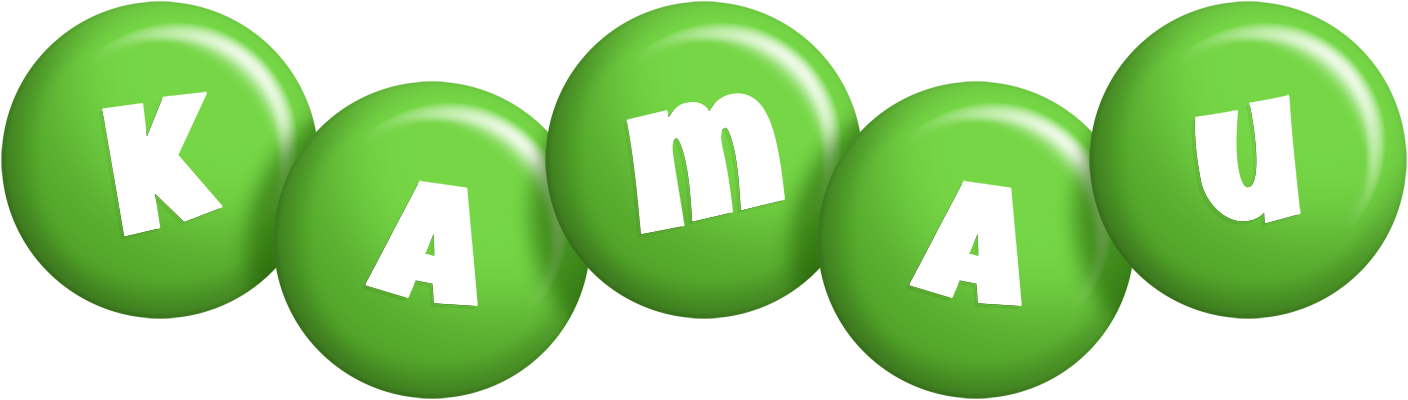 Kamau candy-green logo