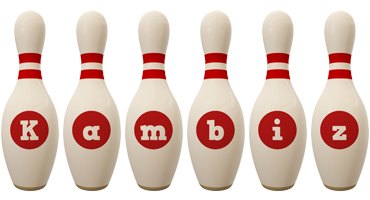 Kambiz bowling-pin logo