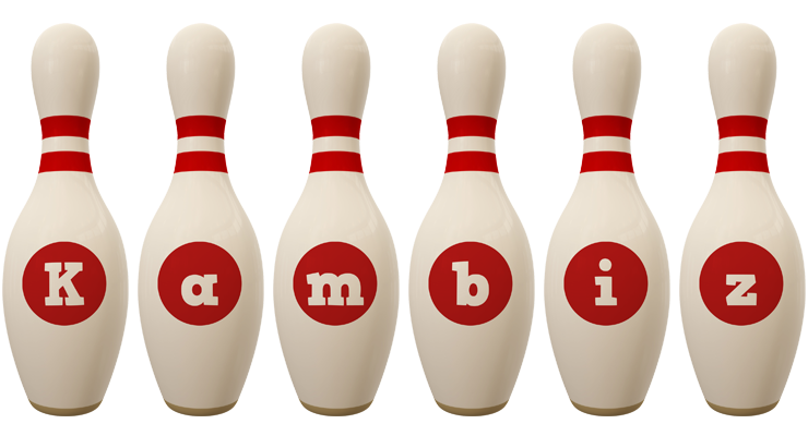Kambiz bowling-pin logo