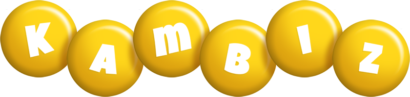 Kambiz candy-yellow logo