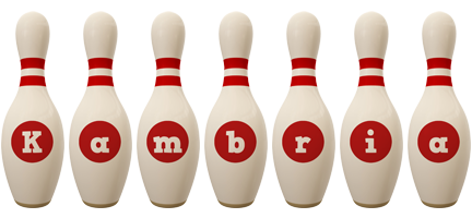 Kambria bowling-pin logo