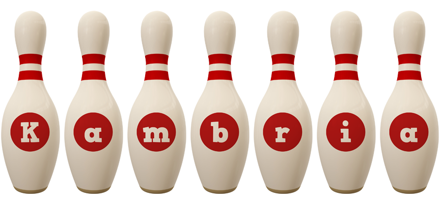 Kambria bowling-pin logo