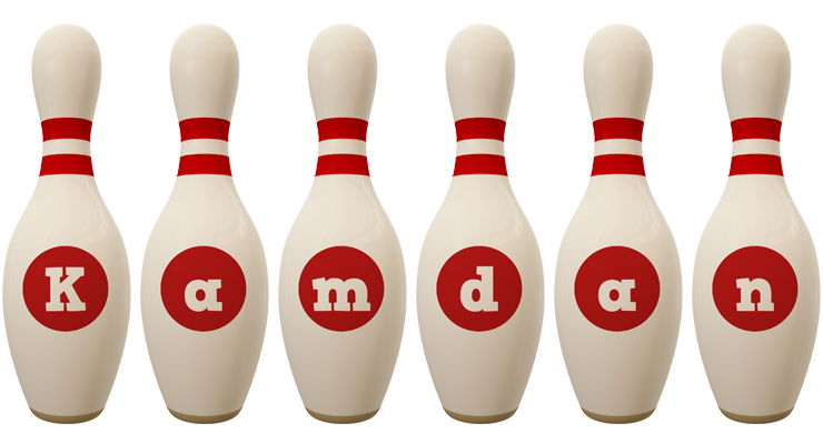 Kamdan bowling-pin logo