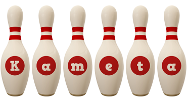 Kameta bowling-pin logo