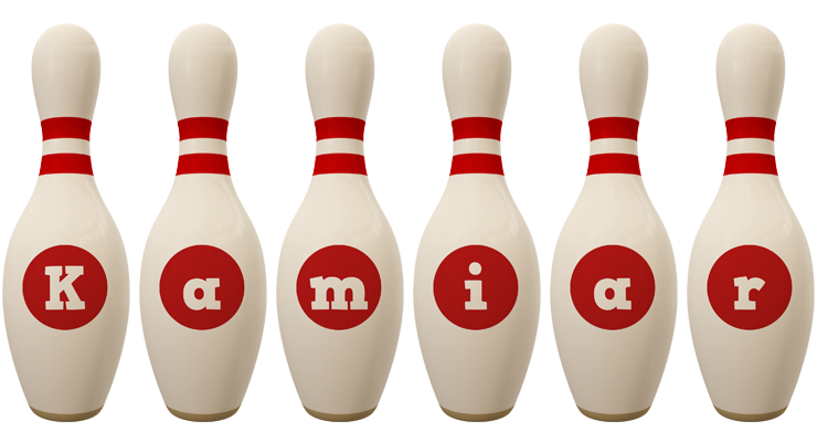 Kamiar bowling-pin logo