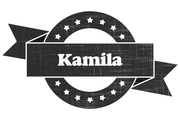 Kamila grunge logo