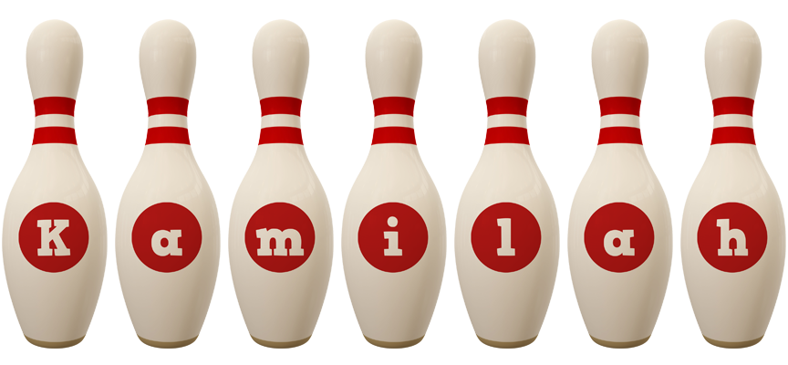 Kamilah bowling-pin logo