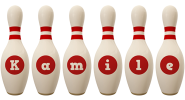 Kamile bowling-pin logo