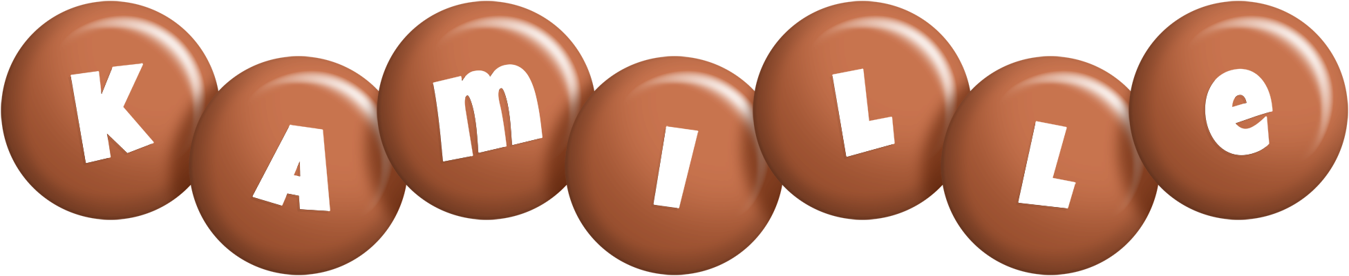 Kamille candy-brown logo
