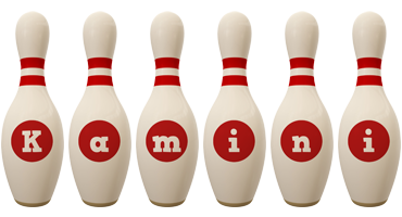 Kamini bowling-pin logo