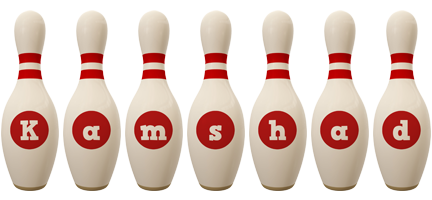 Kamshad bowling-pin logo