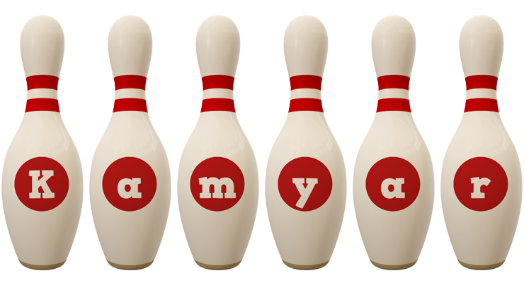 Kamyar bowling-pin logo