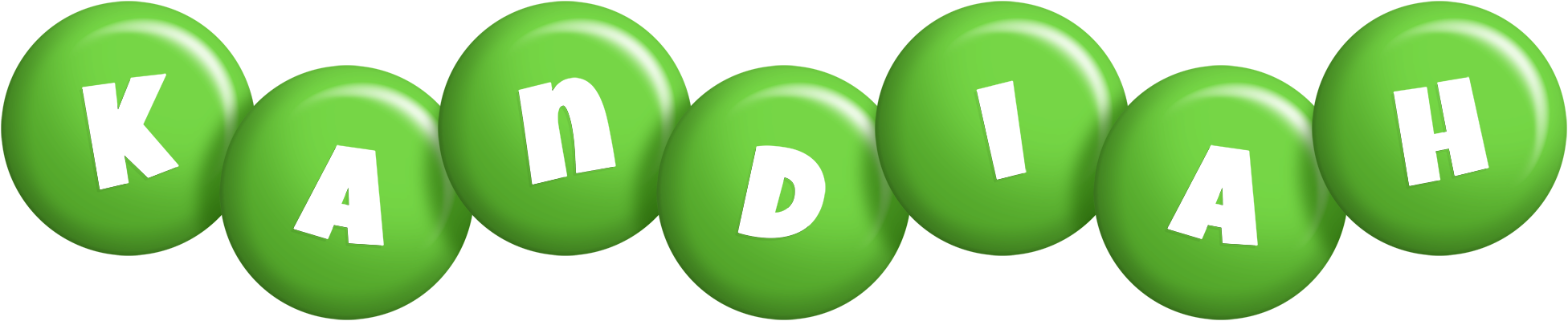 Kandiah candy-green logo