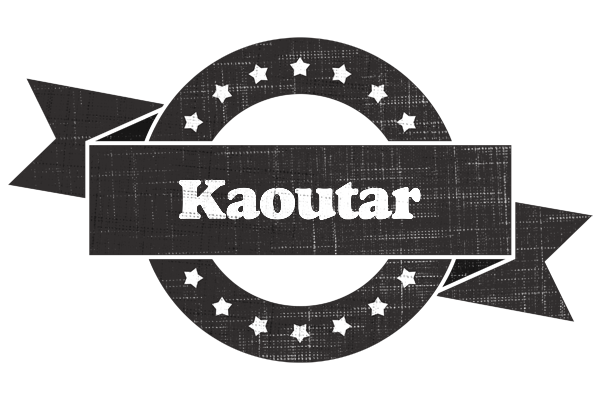 Kaoutar grunge logo