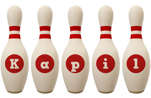 Kapil bowling-pin logo