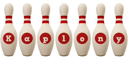 Kaplony bowling-pin logo