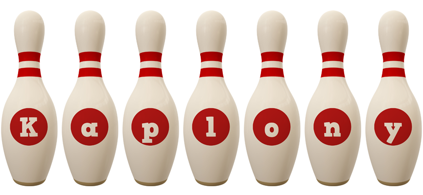 Kaplony bowling-pin logo