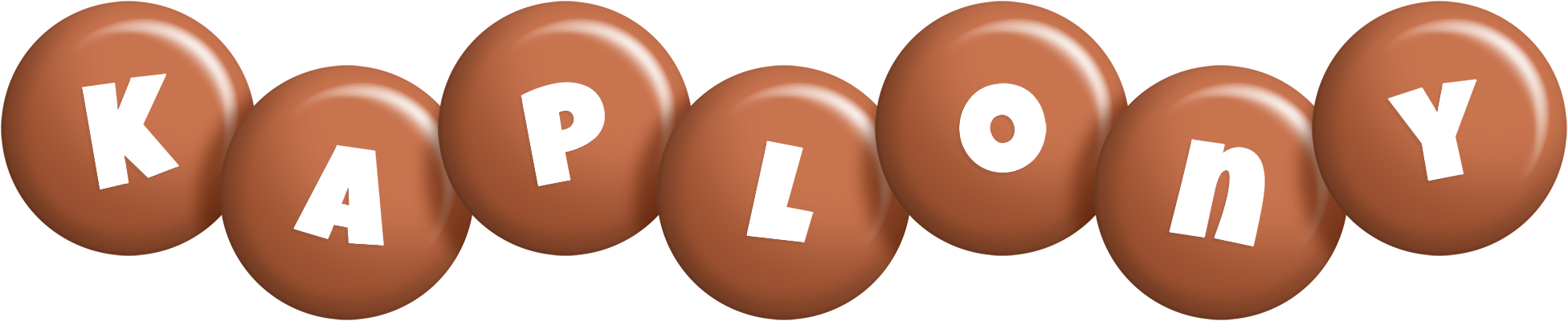 Kaplony candy-brown logo
