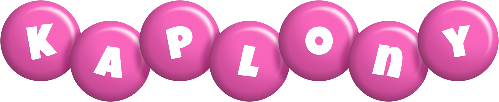Kaplony candy-pink logo
