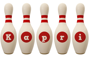 Kapri bowling-pin logo
