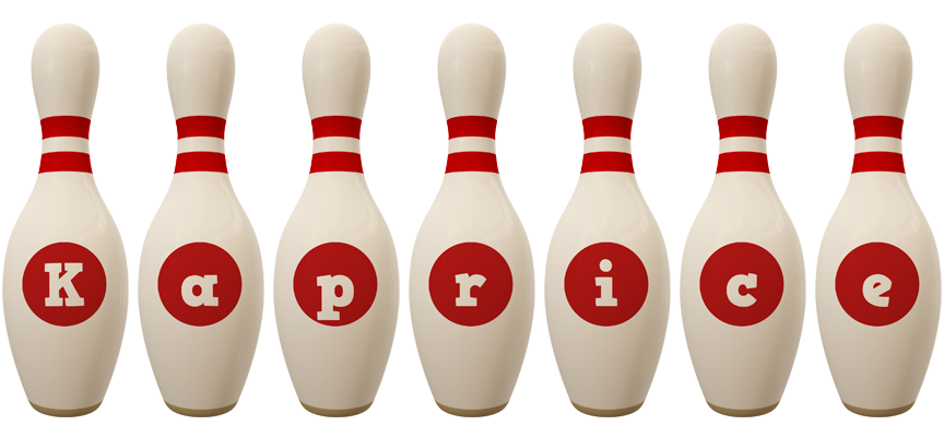 Kaprice bowling-pin logo