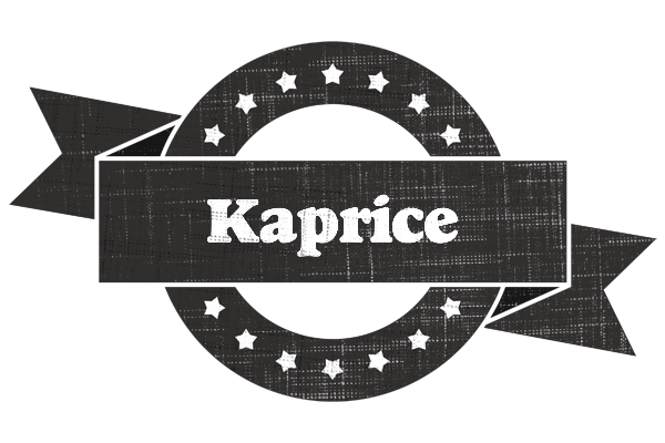 Kaprice grunge logo