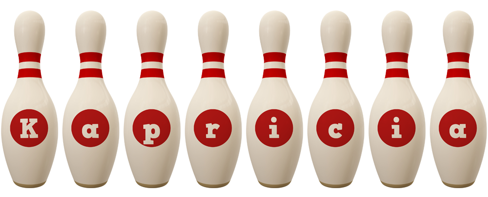 Kapricia bowling-pin logo