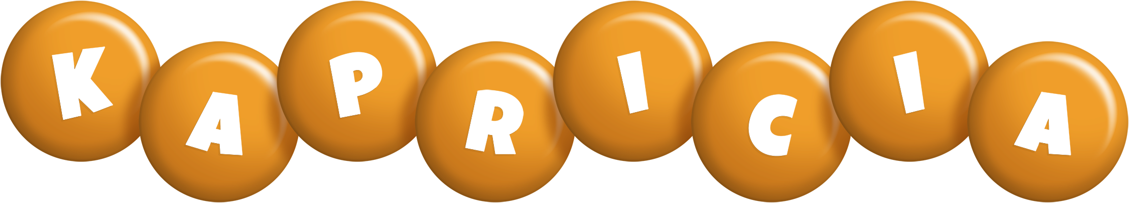 Kapricia candy-orange logo