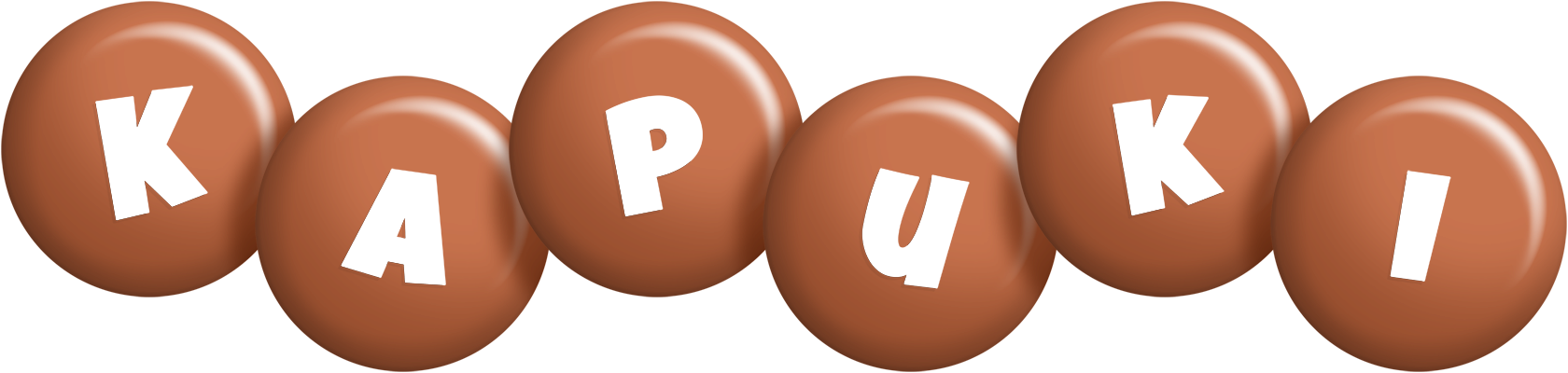 Kapuki candy-brown logo