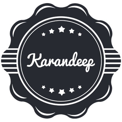 Karandeep badge logo