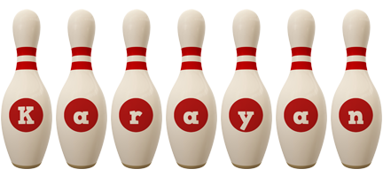 Karayan bowling-pin logo