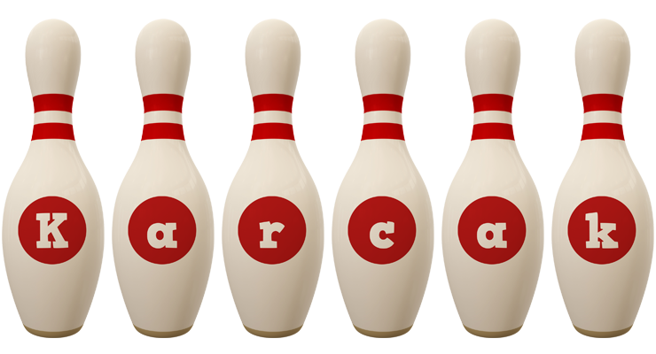 Karcak bowling-pin logo