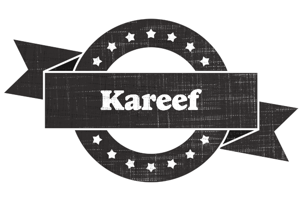 Kareef grunge logo
