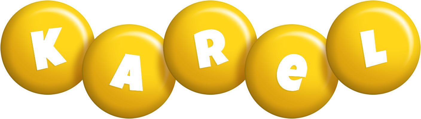 Karel candy-yellow logo