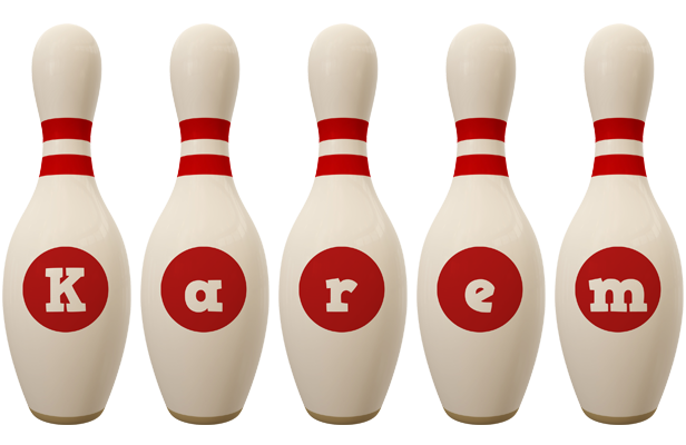 Karem bowling-pin logo