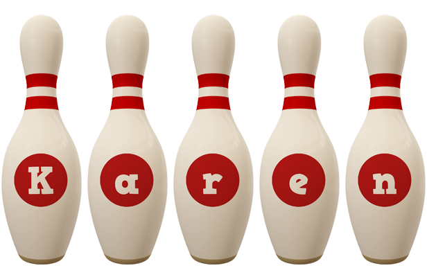 Karen bowling-pin logo