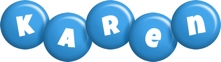Karen candy-blue logo