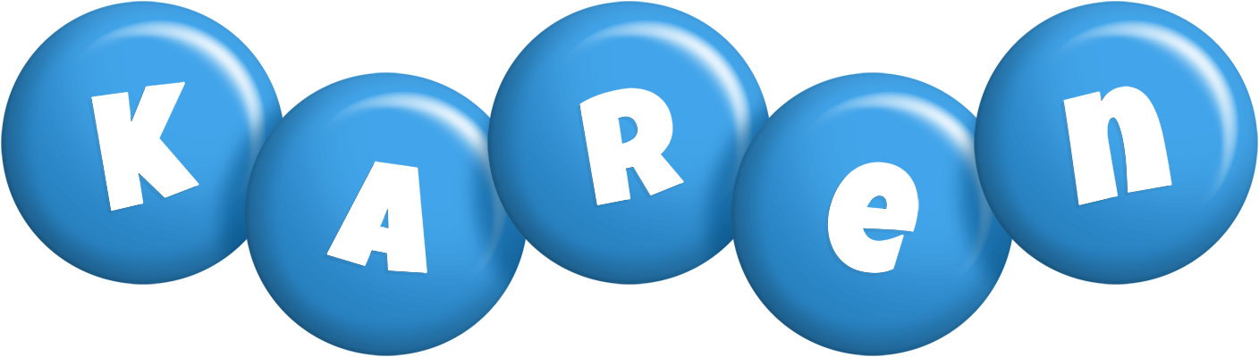 Karen candy-blue logo